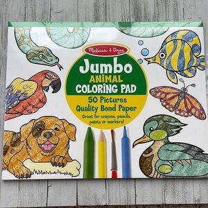 Melissa and Doug Jumbo Animal Coloring Pad Book